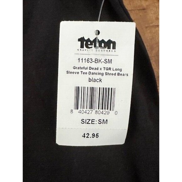 Teton Gravity Research Grateful Dead Black Long Sleeve Small Dancing Bears Shred - Picture 3 of 12